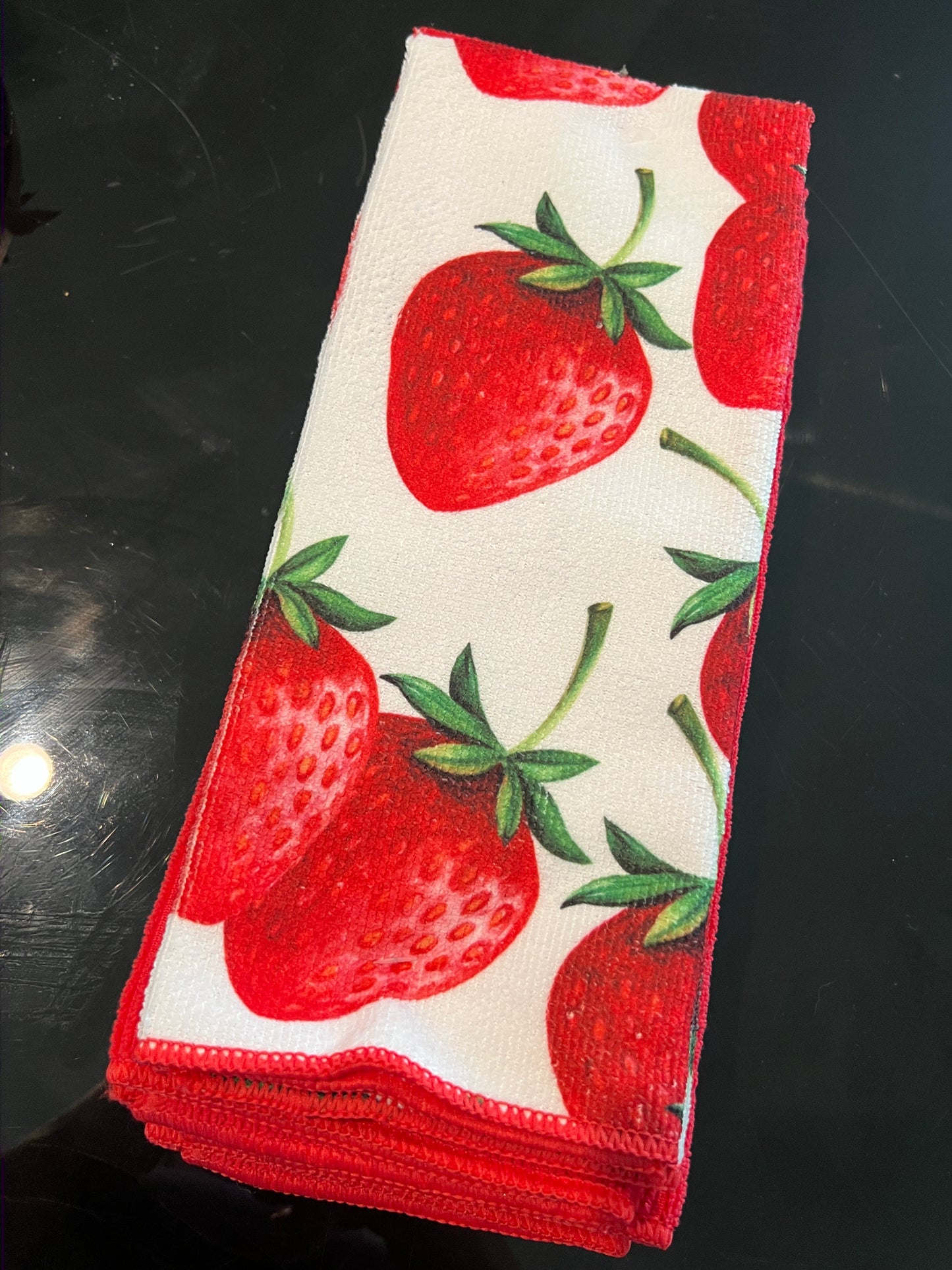 Strawberry Microfiber Kitchen Towels (5 pack)