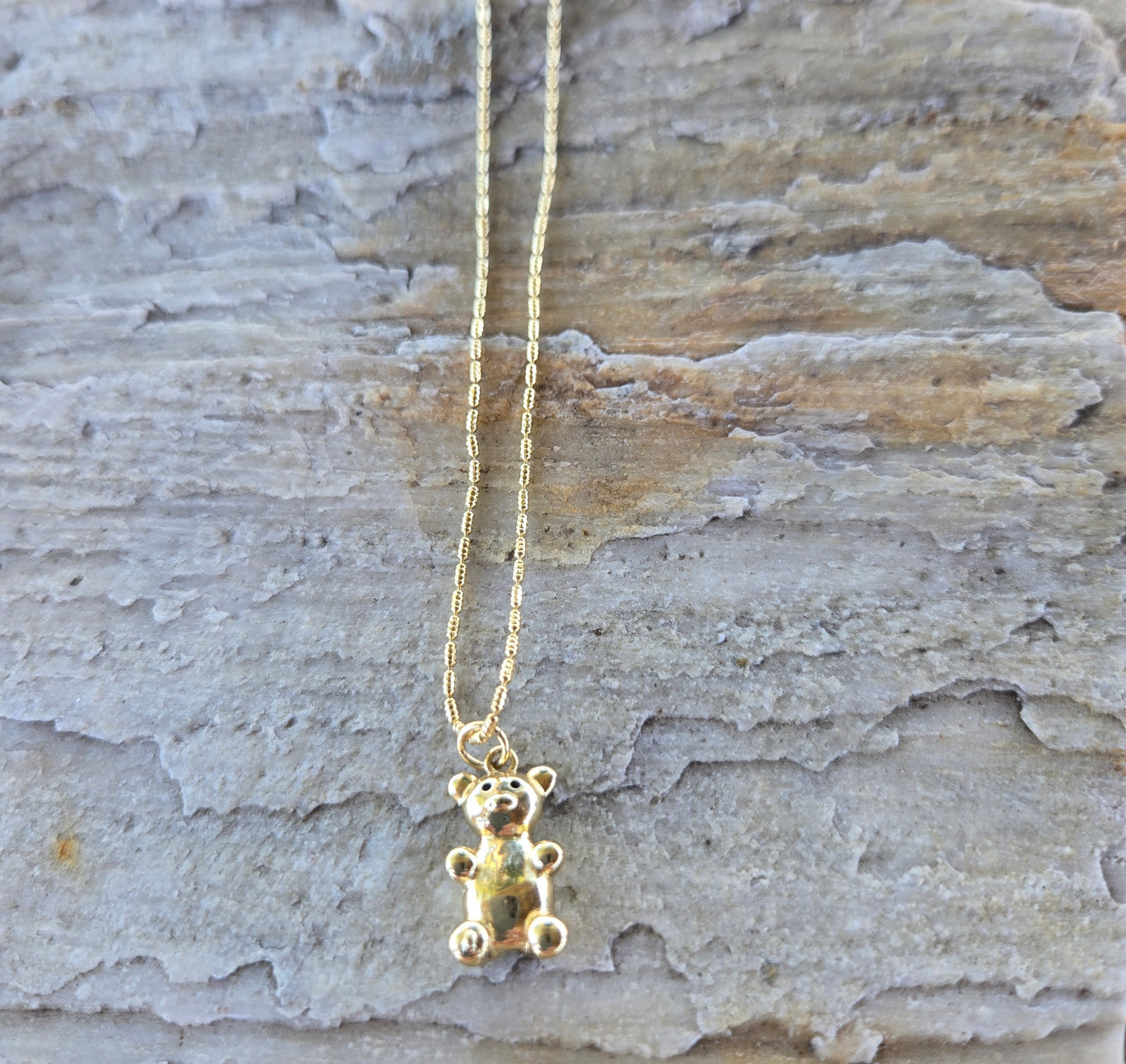 Bear Necklace stainless steel gold