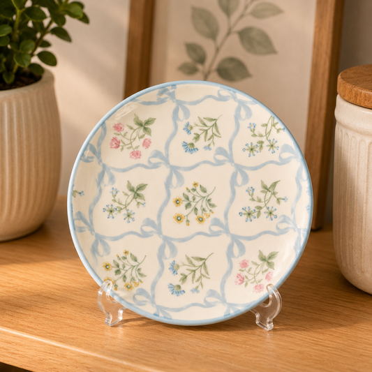 Ceramic Dish - Blue Bows