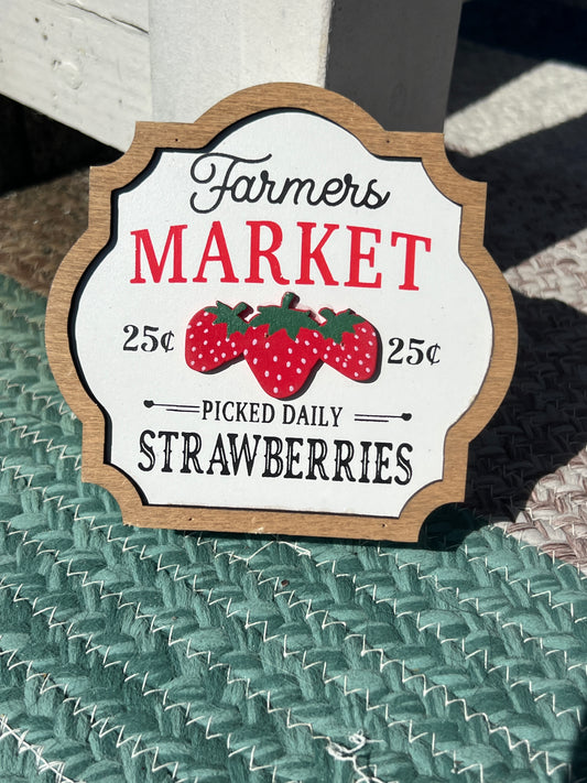 Farmers Market with Strawberries