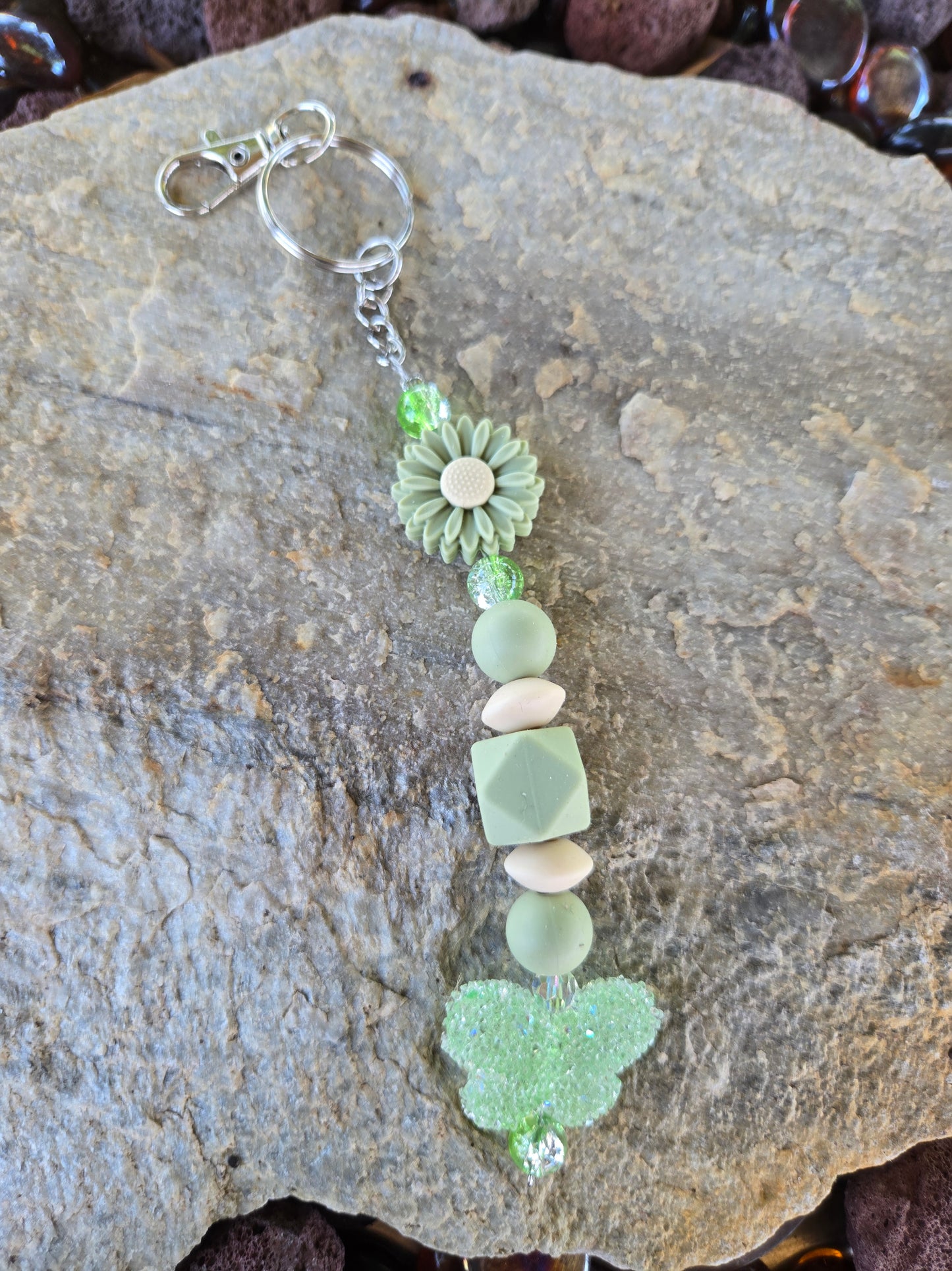 Keychain Butterfly Mint Green