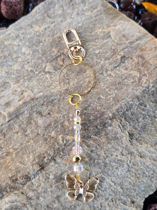 Gold Plated Butterfly with Sparkly Beads